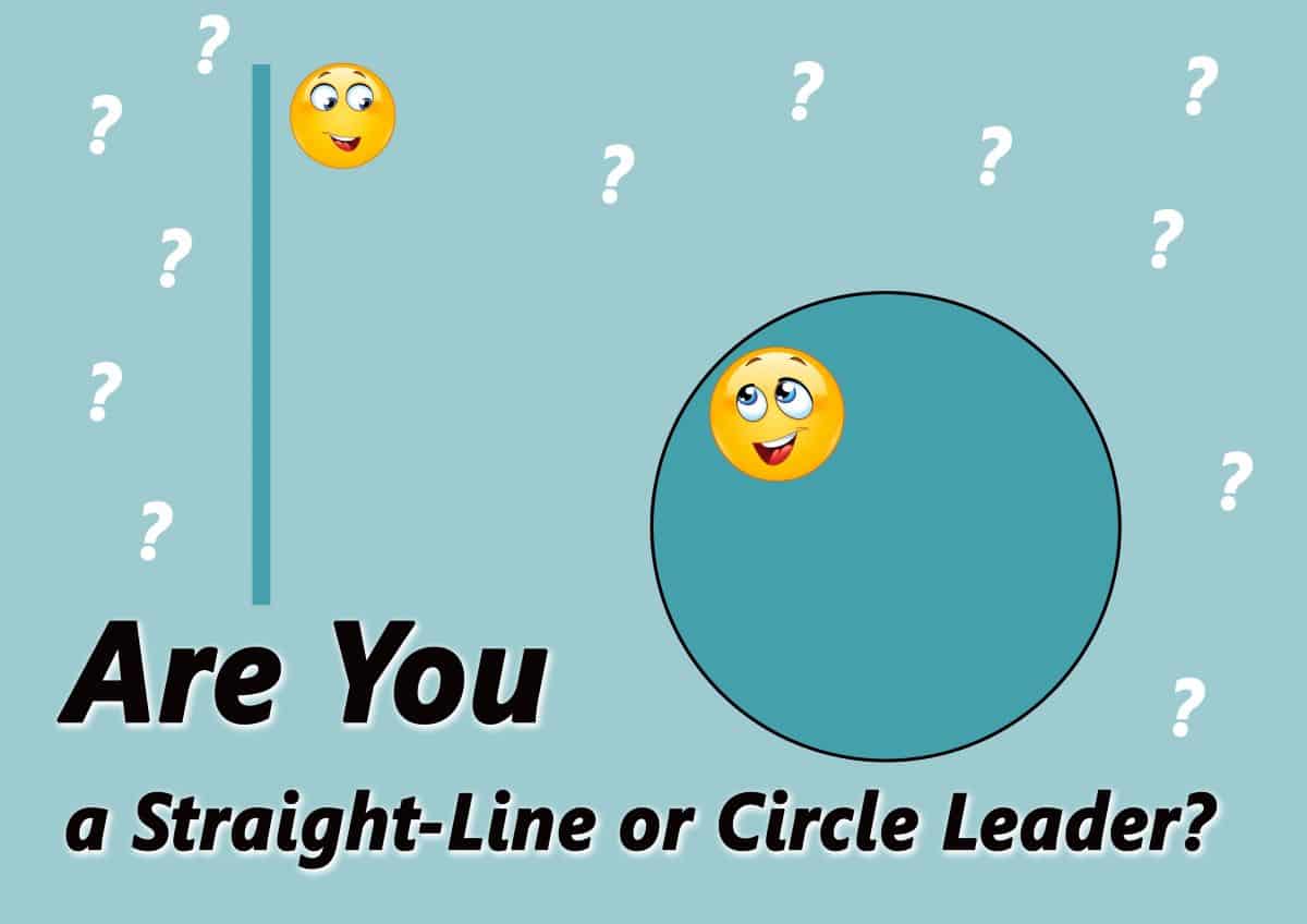 Do Hard-driving Leaders Get Better Results For this article by Jo Ilfeld, Executive Leadership Coach on hard-driving leaders, the image shows two cute cartoon faces, one on top of a straight line, one inside a circle.