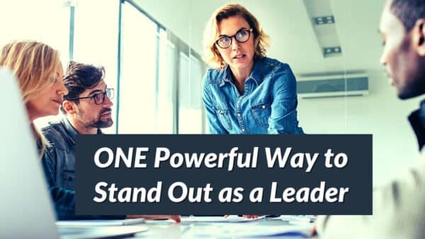 For this article by Jo Ilfeld, Executive Leadership Coach on time span in leadership strategy the image shows a female executive standing talking to a team